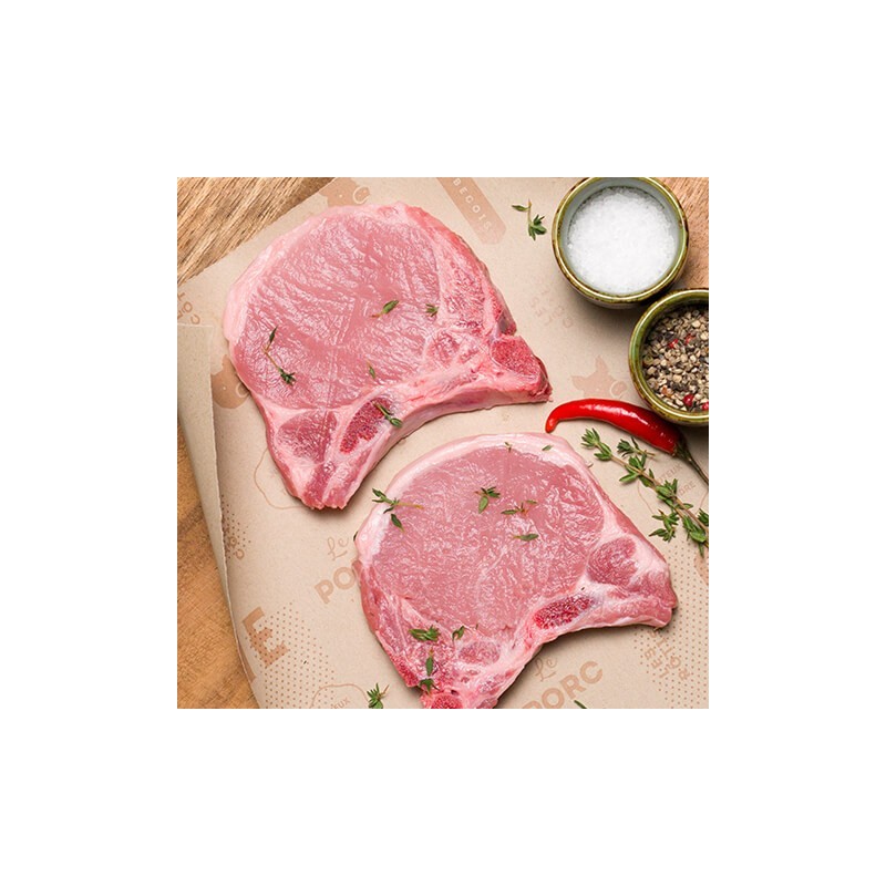 COTE DE PORC AVEC OS  -1KG