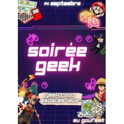 SOIRÉE GEEK FOOD DU 14/09/24 DÈS 18H30