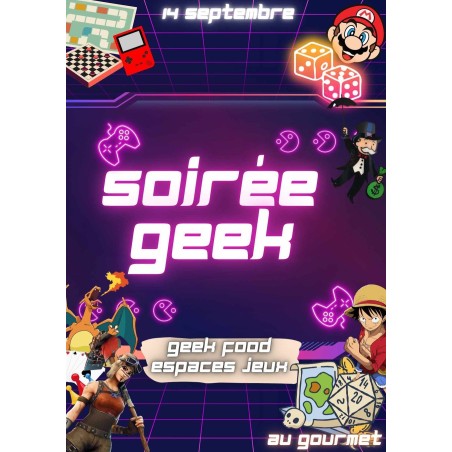 SOIRÉE GEEK FOOD DU 14/09/24 DÈS 18H30