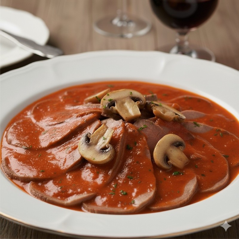 LANGUE DE BOEUF SAUCE MADÈRE