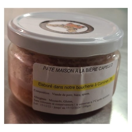 PÂTÉ MAISON À LA BIÈRE CAPELLO - 200GRS