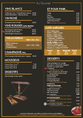 Les vins & desserts